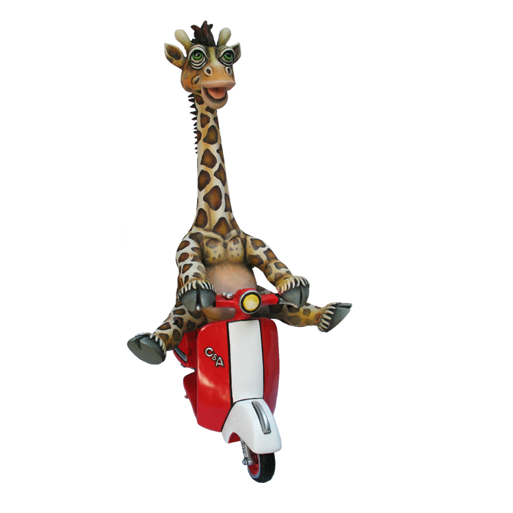 Giraffe On Vespa 